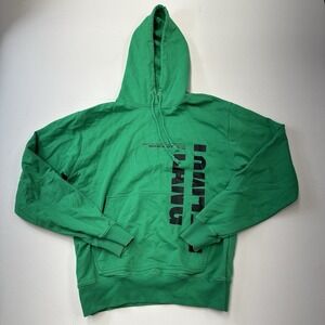 Helmut Lang Hoodie Men Medium Pullover Green Big Logo